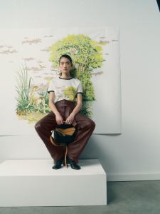 A look from the exclusive Loewe collection for Neiman Marcus.