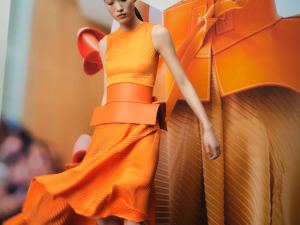 A look from the exclusive Loewe collection for Neiman Marcus.