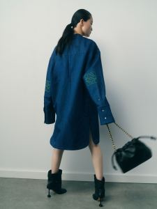 A look from the exclusive Loewe collection for Neiman Marcus.
