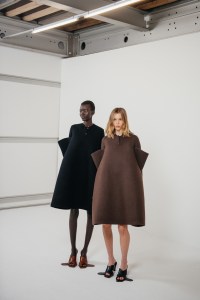 Backstage at the Loewe fall 2024 ready-to-wear show at Paris Fashion Week.