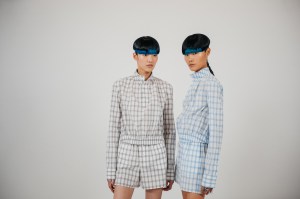 Backstage at the Loewe fall 2024 ready-to-wear show at Paris Fashion Week.