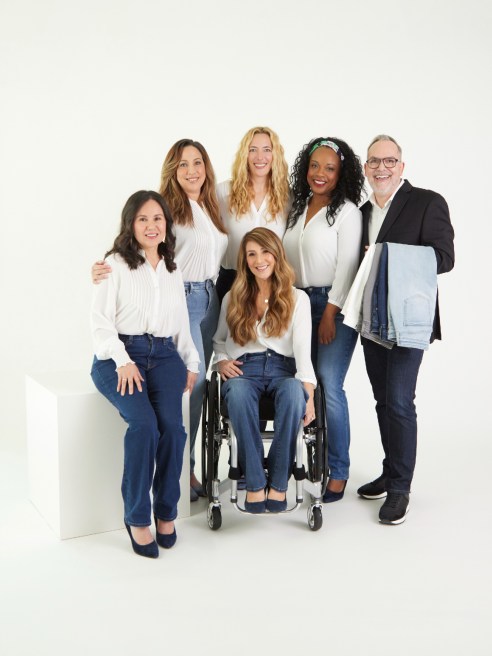 The new wheelchair-fit jeans are an adapted version of NYDJ's best-selling straight-cut style.