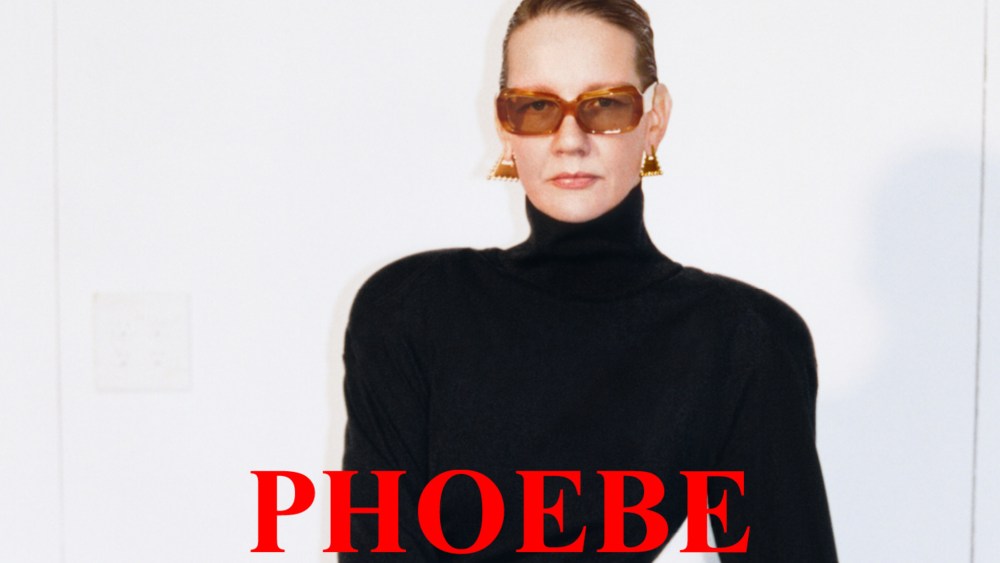 Sandra Hüller wearing Phoebe Philo in the British designer's latest campaign.