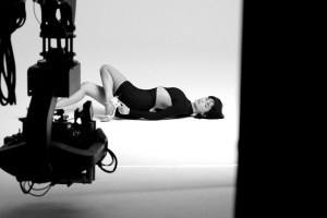 Behind the scenes of the Sam Edelman shoot with Kylie Jenner.