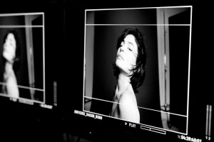 Behind the scenes of the Sam Edelman shoot with Kylie Jenner.