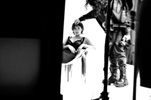 Behind the scenes of the Sam Edelman shoot with Kylie Jenner.