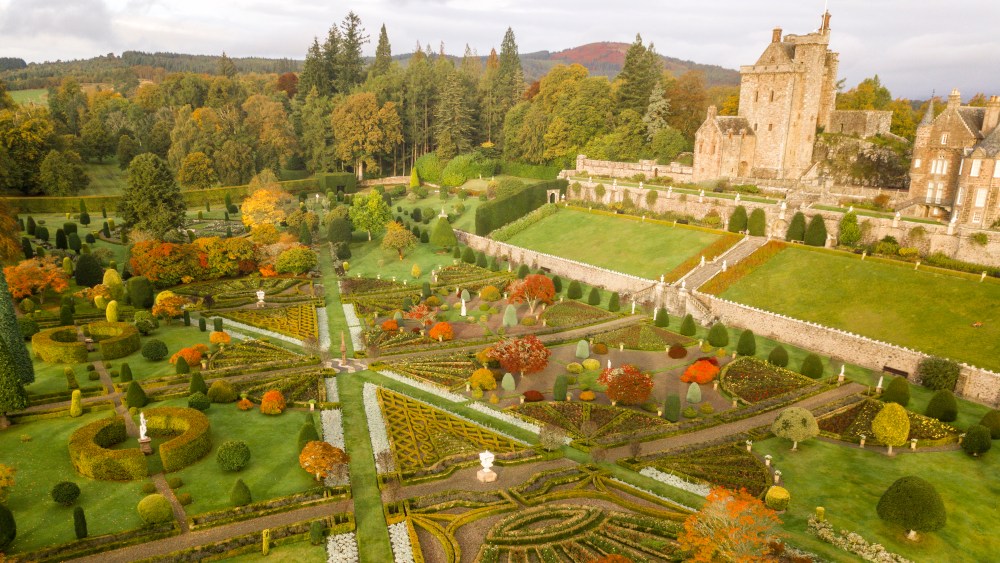 Scotland's famous Drummond Castle Gardens, near Crieff, Perth and Kinross, which date back to 1630 and are described as 'one of Europe's most important and impressive formal gardens'. Oct 13 2022