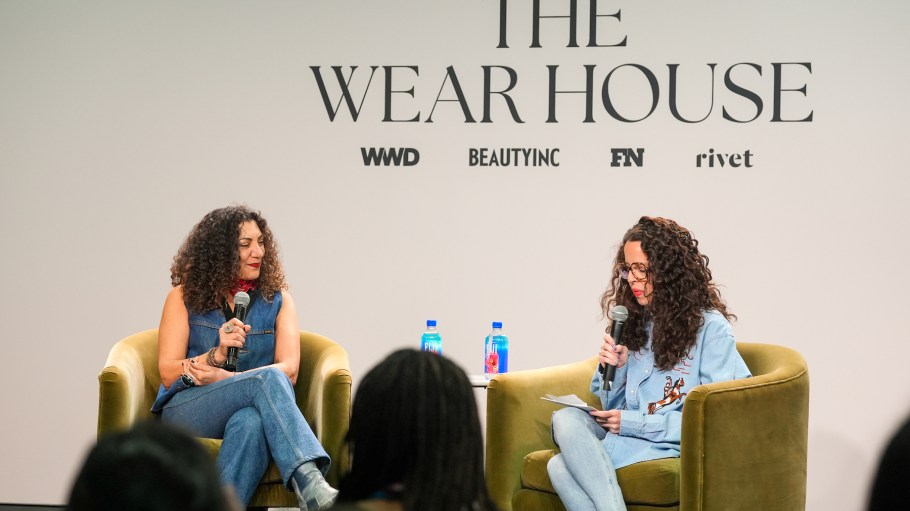 Wrangler global vice president of design Vivian Rivetti with Rivet's executive editor, Angela Velasquez.