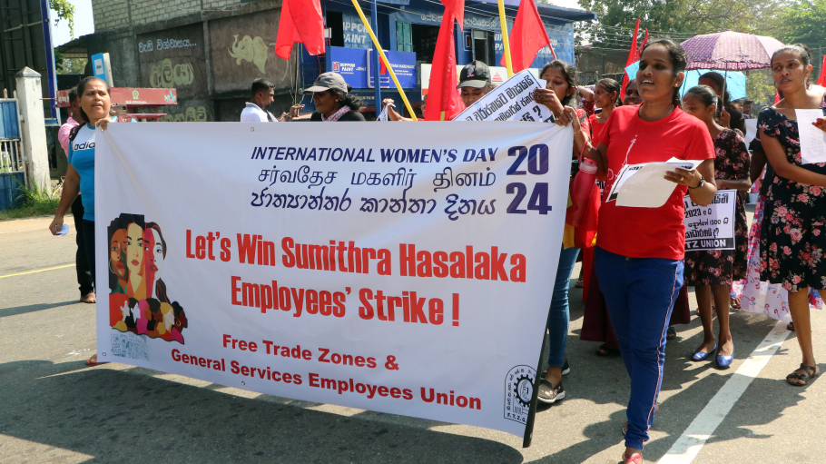 Protesters in Sri Lanka.