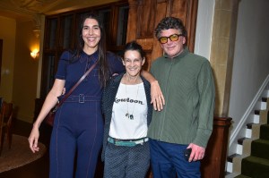 Iris Alonzo, Aileen Getty and George Augusto