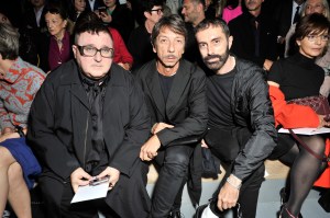 Albert Elbaz, Pierpaolo Piccioli and Giambattista Valli in the front row at Christian Dior Ready to Wear Spring 2017
