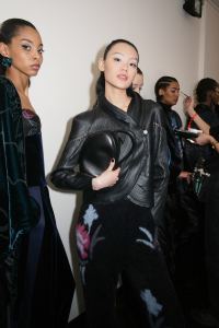 Backstage at Giorgio Armani Fall 2024 Ready-to-Wear