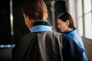 Backstage at Sacai Fall 2024 Ready-to-Wear Collection at Paris Fashion Week