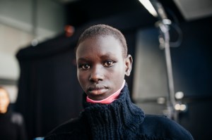 Backstage at Sacai Fall 2024 Ready-to-Wear Collection at Paris Fashion Week
