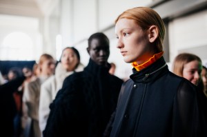 Backstage at Sacai Fall 2024 Ready-to-Wear Collection at Paris Fashion Week