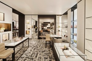 Accessories displayed at the new Chanel store.