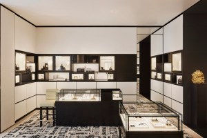 Accessories displayed at the new Chanel store.