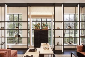 The shoe salon at the Chanel boutique.
