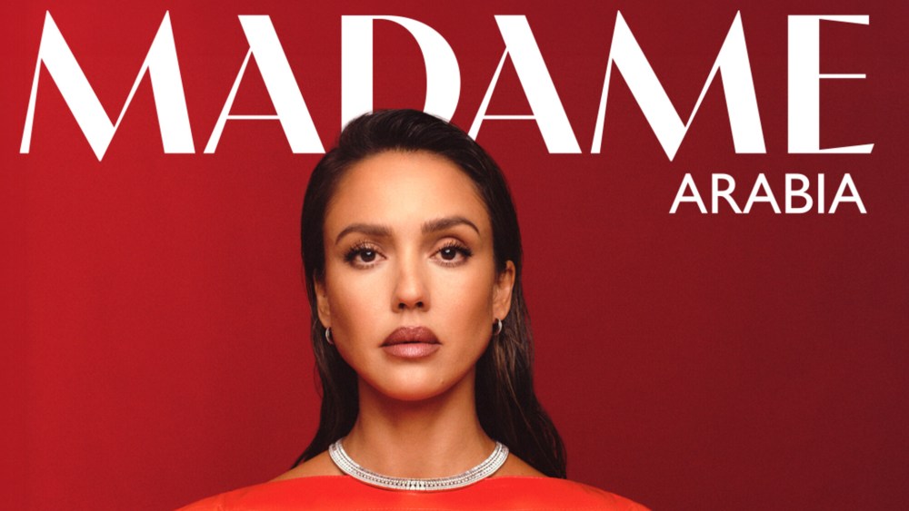 Jessica Alba on the cover of the inaugural issue of Madame Arabia magazine.