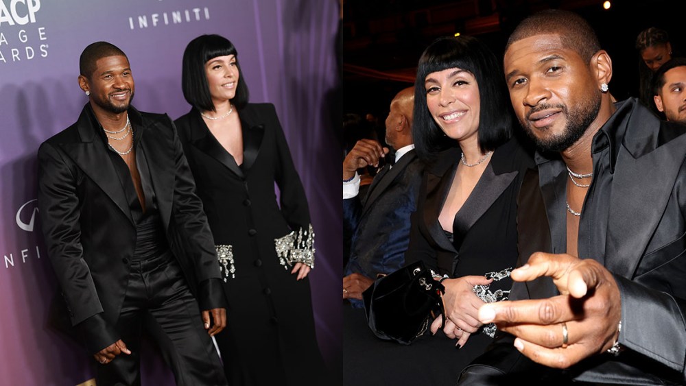 Usher and wife Jennifer Goicoechea Raymond, 55th Annual NAACP Awards, President's Award