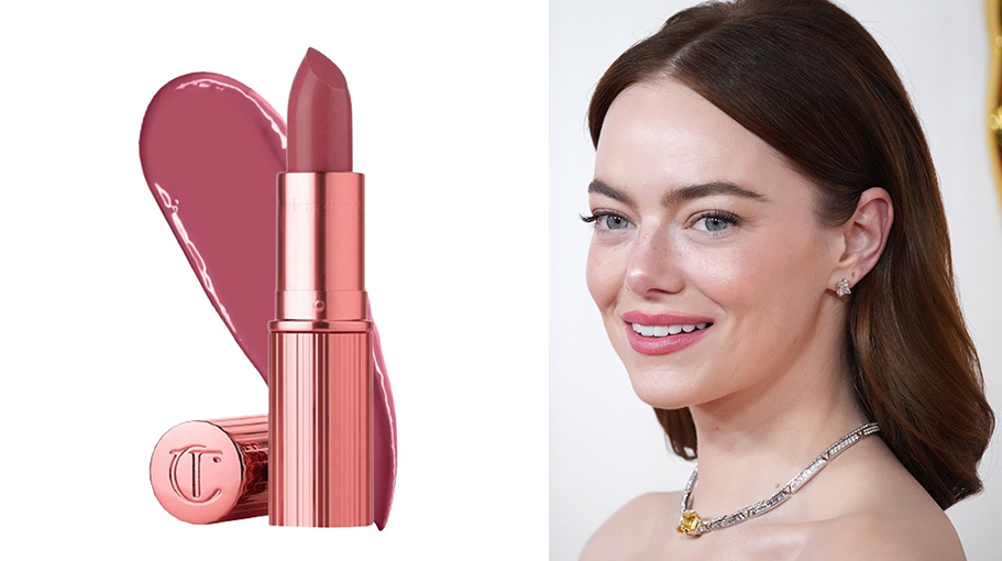Charlotte TIlbury K.I.S.S.I.N.G Satin Shine Lipstick on white background