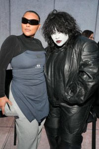 Paloma Elsesser and guest at Balenciaga Fall 2024 Ready-to-Wear Show