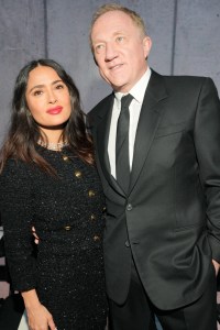 Salma Hayek and François-Henri Pinault at Balenciaga Fall 2024 Ready-to-Wear Show