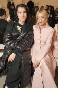 Blake Abbie and Eleonora Carisi at Giambattista Valli RTW Fall 2024 as part of Paris Ready to Wear Fashion Week held at Les Invalides on March 1, 2024 in Paris, France.