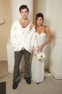 Ashley Park and Paul Forman at Giambattista Valli RTW Fall 2024 as part of Paris Ready to Wear Fashion Week held at Les Invalides on March 1, 2024 in Paris, France.