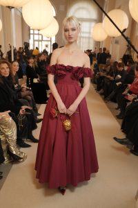 Lara Cosima Henckel von Donnersmarck at Giambattista Valli RTW Fall 2024 as part of Paris Ready to Wear Fashion Week held at Les Invalides on March 1, 2024 in Paris, France.
