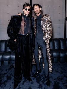 Henry Eikenberry and David Alexander Flinn at the Saint Laurent Men’s Fall 2024 Ready-to-Wear show