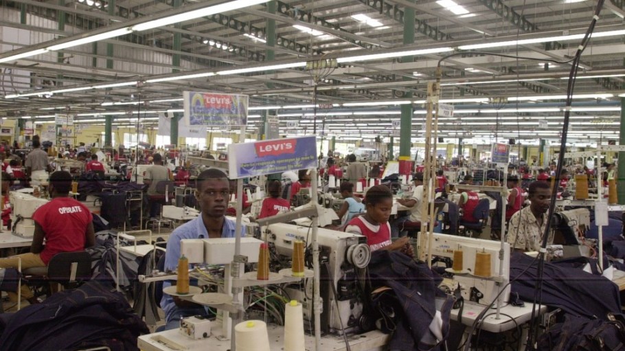Workers at Odevi garment factory in Ouanaminthe, Haiti.