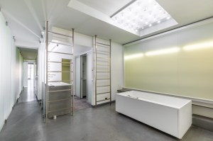 A view of the bathroom at Karl Lagerfeld’s former studio and apartment in Paris.