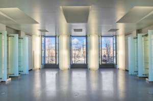The main space overlooking the Seine in Karl Lagerfeld's former studio and apartment.