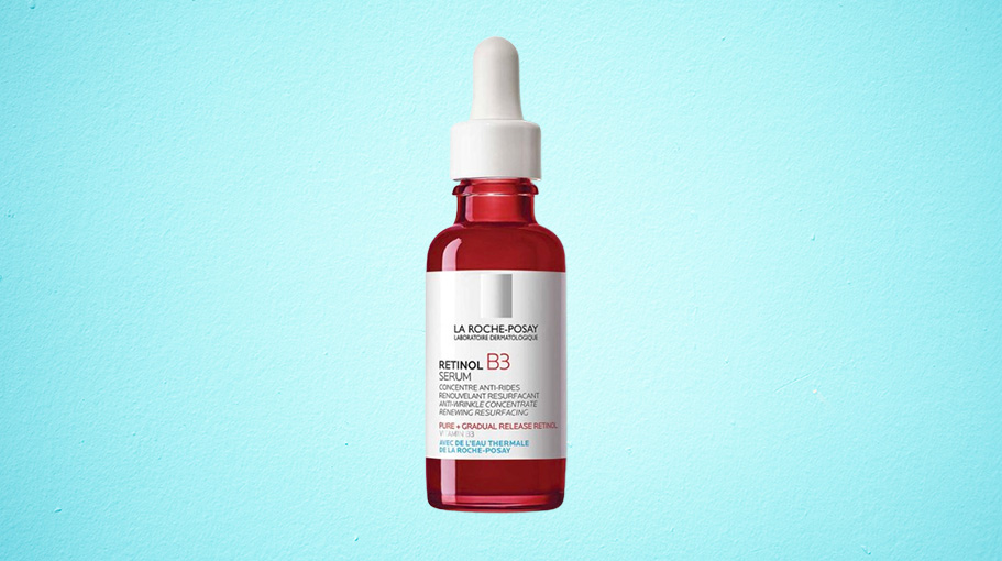 La Roche-Posay Retinol B3 Face Serum on blue background