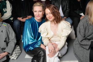 Cate Blanchett and Emma Stone at Louis Vuitton Fall 2024 Ready-to-Wear Show