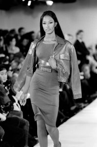 Naomi Campbell at the Michael Kors Fall 1992 ready-to-wear show.