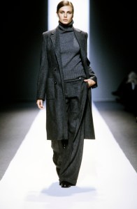 Bridget Hall at Michael Kors’ debut collection for Celine Fall 1998 ready-to-wear collection.