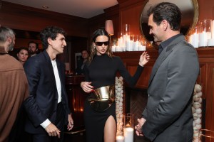 Rocco Basilico, Alessandra Ambrosio and Roger Federer