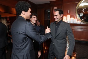 Trevor Noah, Rocco Basilico and Roger Federer