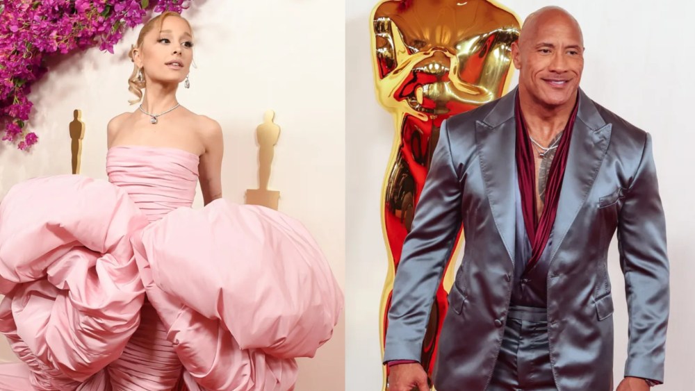 Worst Dressed red carpet looks at Oscars 2024: Ariana Grande and Dwayne Johnson.