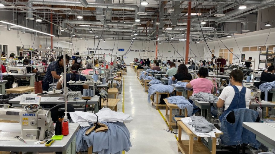 Reformation's factory in Vernon, Calif.