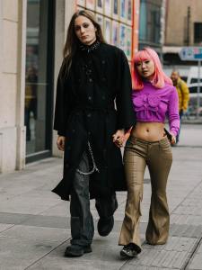 Street style in Shanghai for Spring 2024.