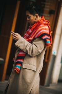 Street style in Shanghai for Spring 2024.