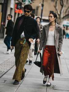 Street style in Shanghai for Spring 2024.