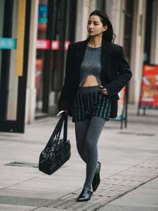 Street style in Shanghai for Spring 2024.