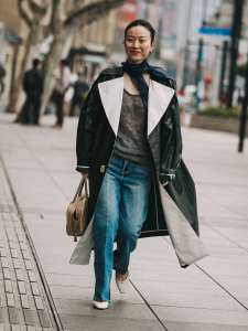 Street style in Shanghai for Spring 2024.