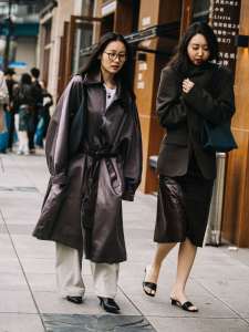 Street style in Shanghai for Spring 2024.