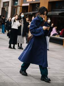 Street style in Shanghai for Spring 2024.