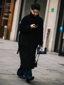 Street style in Shanghai for Spring 2024.
